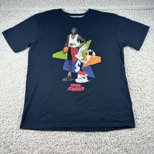 Camiseta Hare Jordan Space Jam Para Hombres Air Jordan Rara Bugs Bunny Retro Talla Grande