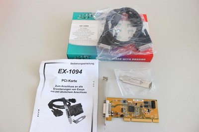 EXSYS EX-1094 PCI Adapter Card PCIe to PCI Slot Adapter DVI