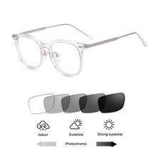 Vintage Full Rim Transition Photochromic Grey Reading Glasses Sunglasses Readers