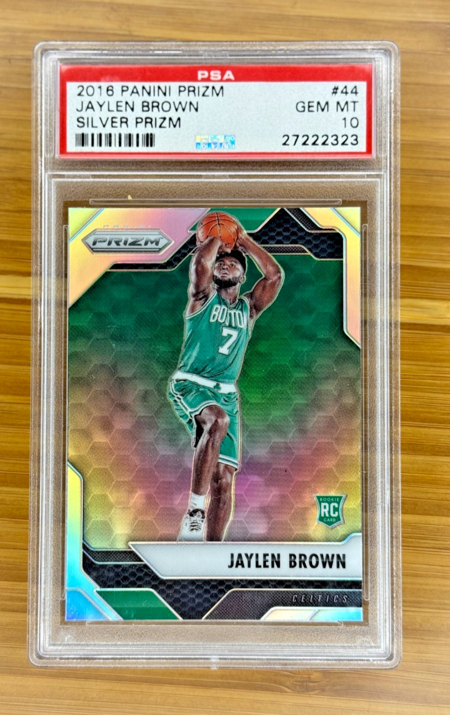2016 PANINI PRIZM SILVER PRIZM #44 JAYLEN BROWN ROOKIE RC PSA 10