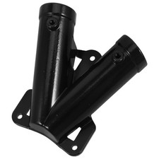  Flag Holder for outside House Double-holes Flagpole Stand Brackets Wall