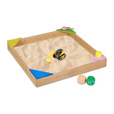 Sand pit Sandpit for Kids Outdoor Play Area Wooden Sandbox Colourful Seats