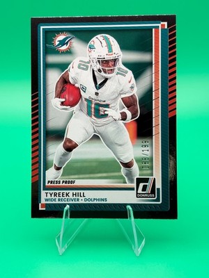 Tyreek Hill 2025 Donruss Football #221 Silver Press Proof 88/199 Miami Dolphins