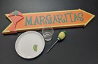 Vtg Tequila Margarita Set Cocktail Salt Dish Fruit Fork Shot Glass Bar Plaque — photo 1