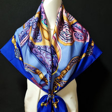 RARE VINTAGE HERMES Silk Scarf "Festival" Carre 90 Duty-free US