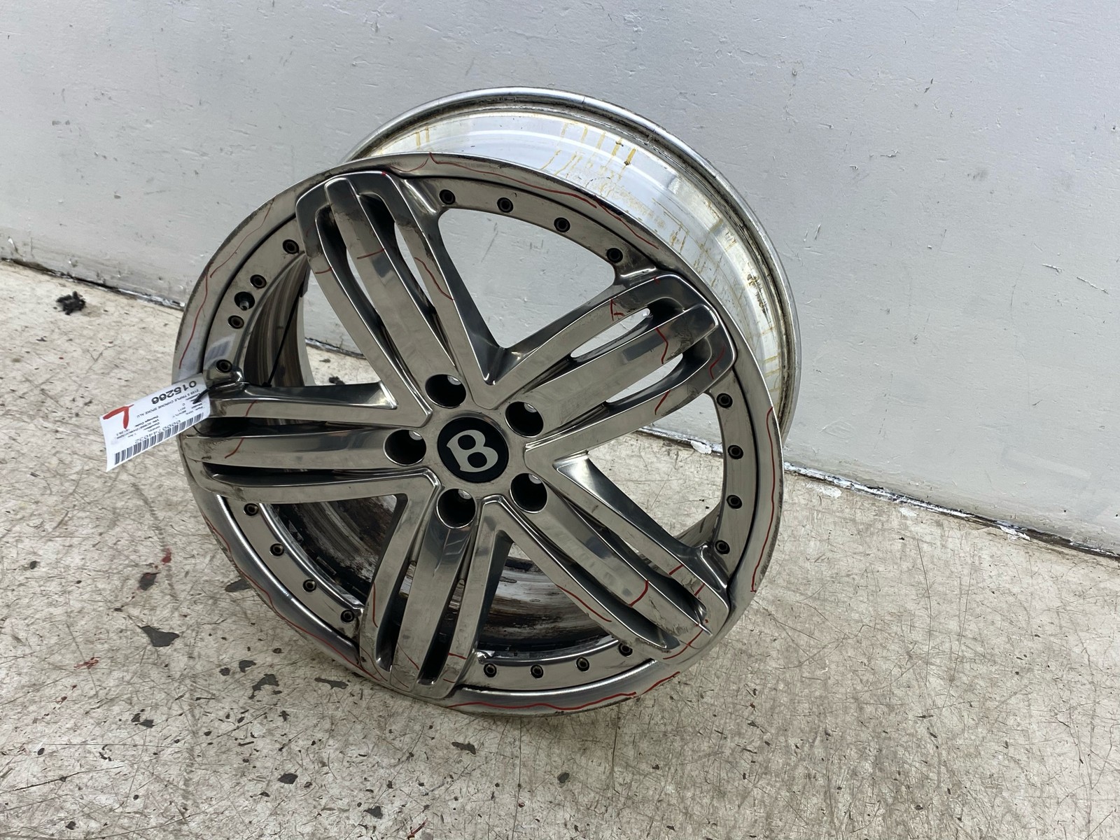 2010-2020 BENTLEY MULSANNE OEM 21X9 5 TRIPLE CHROME SPOKE ALUMINUM WHEEL RIM