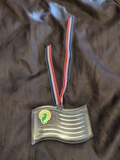 Waterford Crystal Ireland American Flag Patriotic Ornament WOW