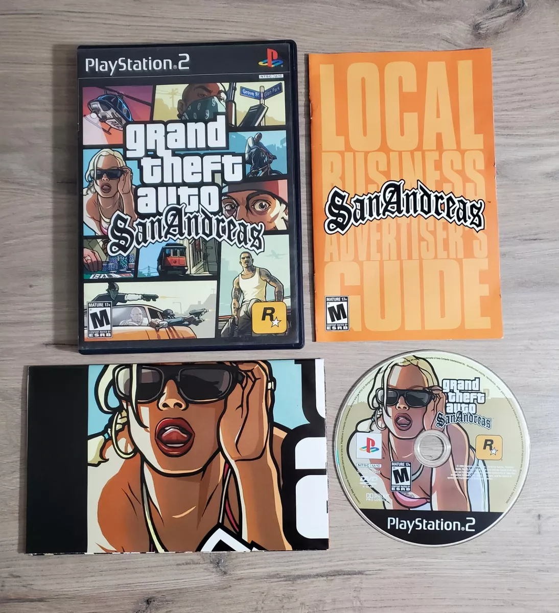 Grand Theft Auto: San Andreas (PlayStation 2, PS2) Complete w