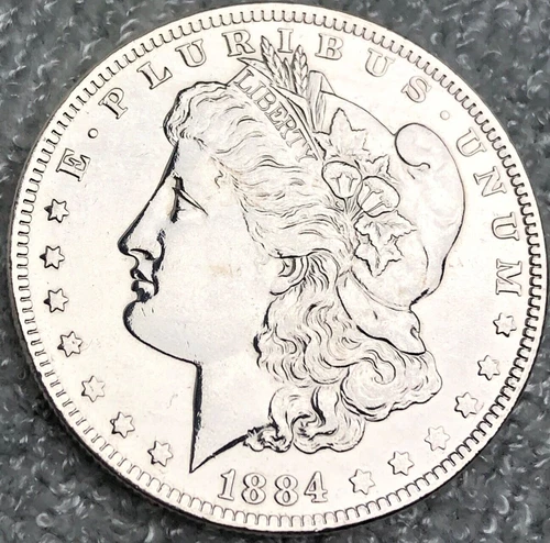 1884-O Morgan Silver Dollar Absolutely Super Fine Detail 7 Tell Feathers 251
