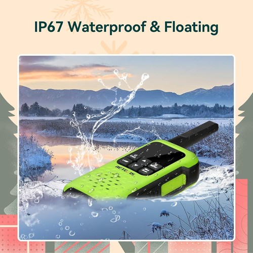 Waterproof Walkie Talkies, Floating 2 Way Radio, NOAA Walkie Talkie, 1200mAh... - Zdjęcie 3 z 10