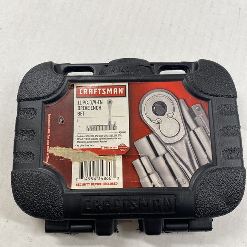 Craftsman USA 1/4" Drive 11-pc 6-pt SAE Socket Ratchet Set 34860 - Picture 3 of 3