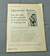 OLD ADVERTISING ADVERTISING ADVERT CLIPPING 180519 / BADOIT NOT TOO GASEOUS WATER