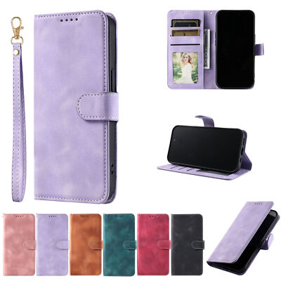 Leather Strap Card Wallet Phone Case for Xiaomi 15 Pro Poco C75 M6 Pro F5 M3 M2