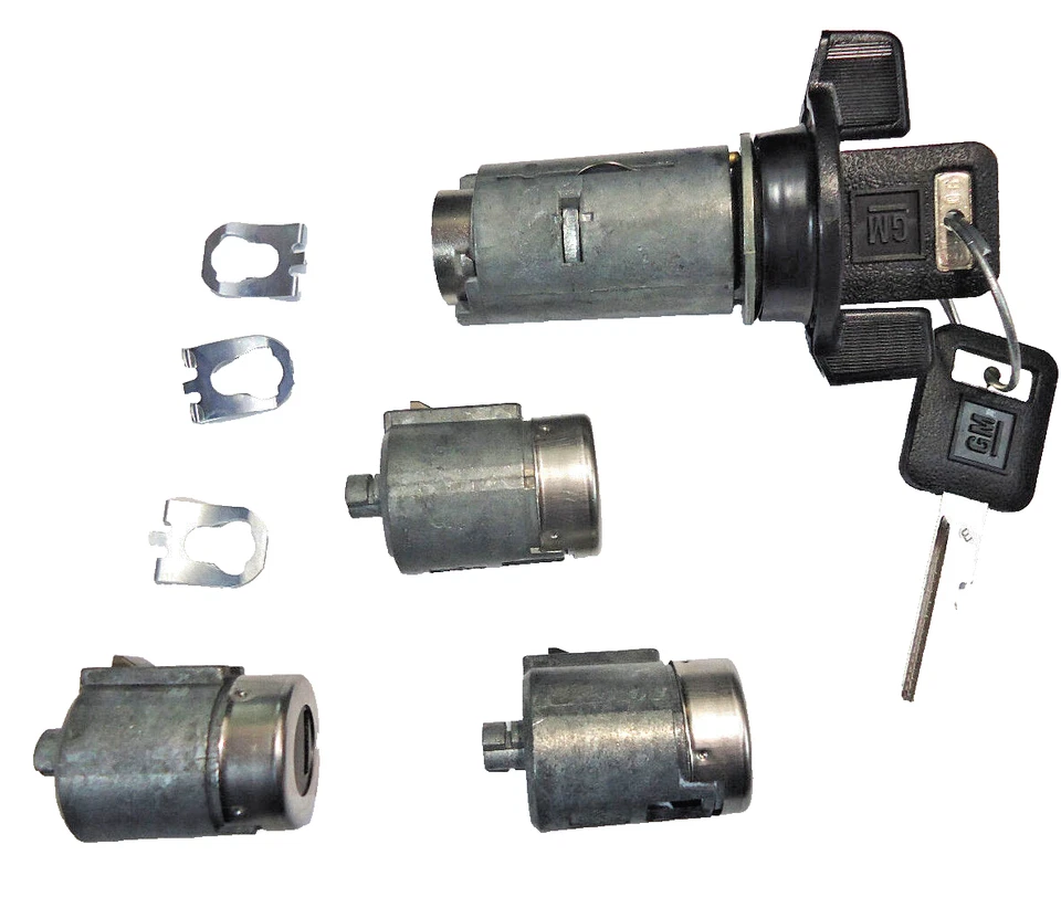 GMC Yukon OEM Llave de encendido Interruptor Cilindro y Puerta y Juego de cerradura trasera con 2 llaves OEM Foto 2 de 3