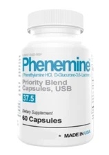 Phenemine 37.5 Fast Fat Burner Weight Loss Appetite Suppressant - Capsules
