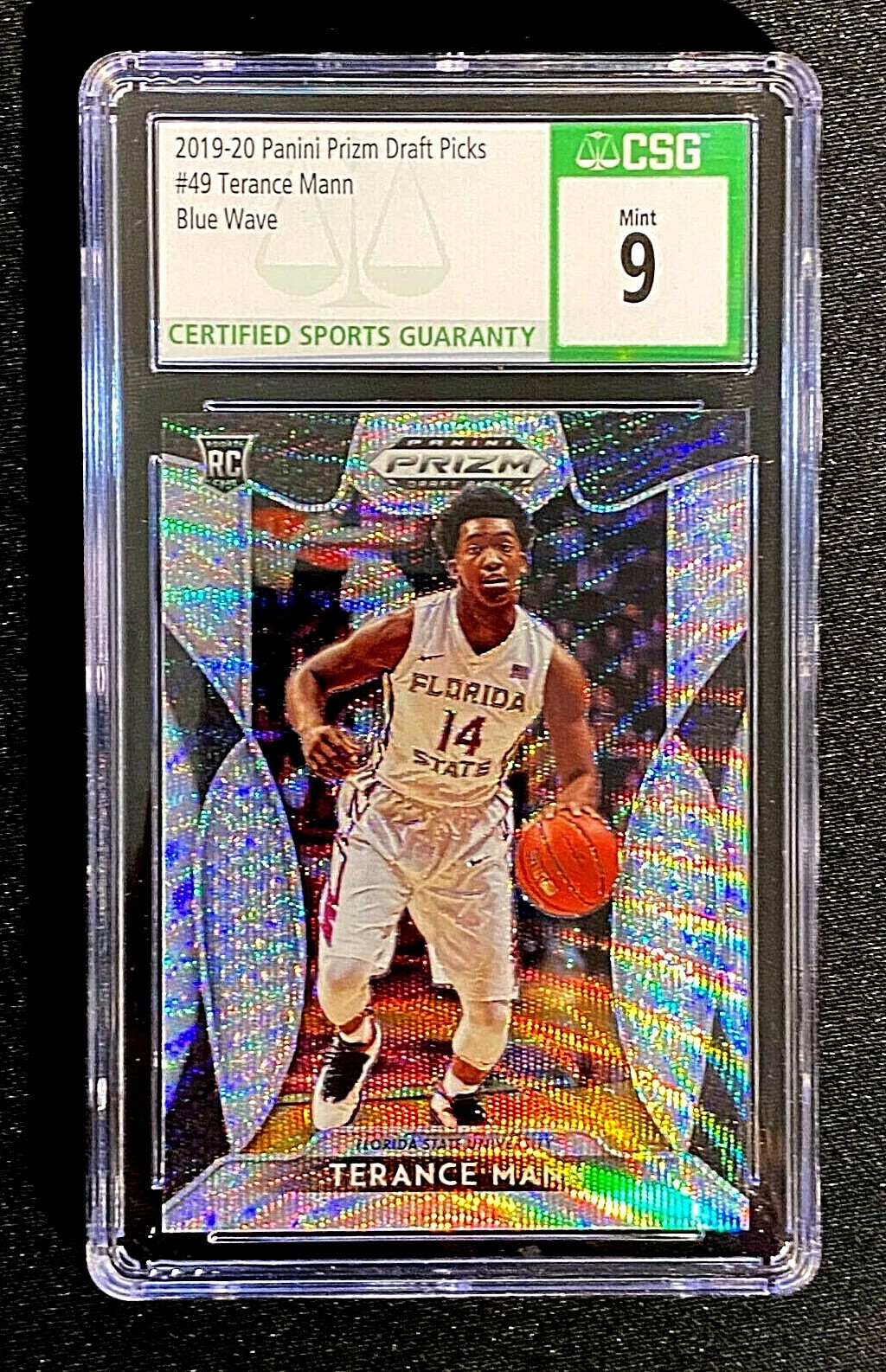 TERANCE MANN #49 DRAFT PICK BLUE WAVE CSG 9 MINT SP /299 PRIZM G2991