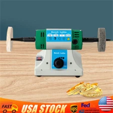 Portable Jewelry Polisher Bench Grinder Watch Gem Buffing Machine Variable Speed