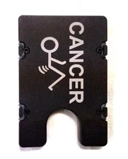 BilletVault Alum. Wallet/Credit Card Holder, RFID protection,  F_ _ K  Cancer, 
