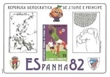 Timbre Sports Football St Thomas et Prince 681 ** non dentelé (70526EN)