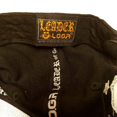 LOGA LEADER Cali California Bears Mütze schwarz silber Druckknopflasche Flatbill EUC - Bild 5 von 6
