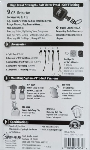 Gearkeeper 9oz Retractor - Cameras-GPS Units-Transmitters-Range Finders - Picture 2 of 3