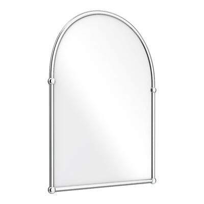 Gewölbter gerahmter Spiegel Elizabeth traditionell viktorianisch Chrom 490 mm ENKI BM025