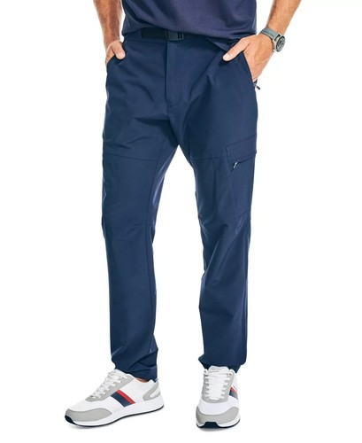 Nautica Utility bequeme Taille gerades Bein Herrenhose FARBE MARINEBLAU GRÖSSE 32WX 30L