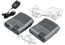 Calford Home office 2-station wired voice intercom door bell 60ft cord & adapter