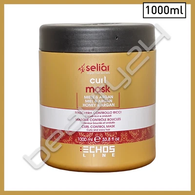 1000ml Echosline Hair Curl Control Mask With Honey And Argan Oil