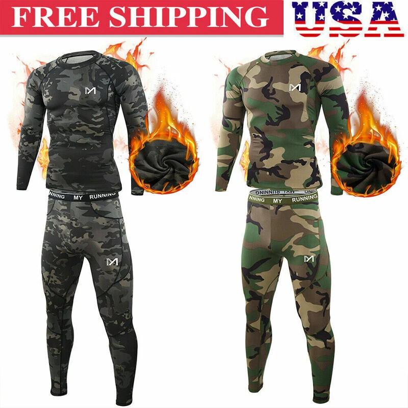 Men Camouflage Soft Fleece Lined Thermal Long John Base Layer Underwear Set Warm
Opens in a new wind