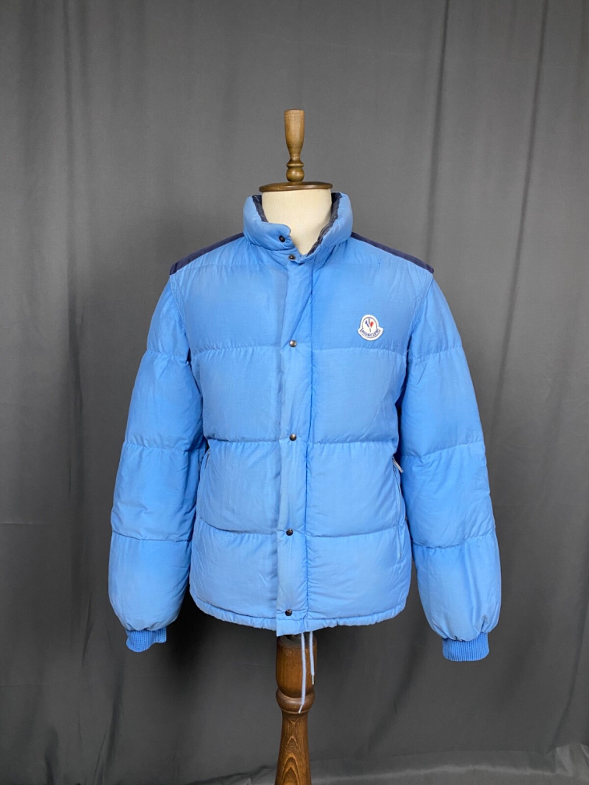 RARE! Moncler Monckler Grenoble VTG Blue Down Insulated  Puffer Jacket Size 3