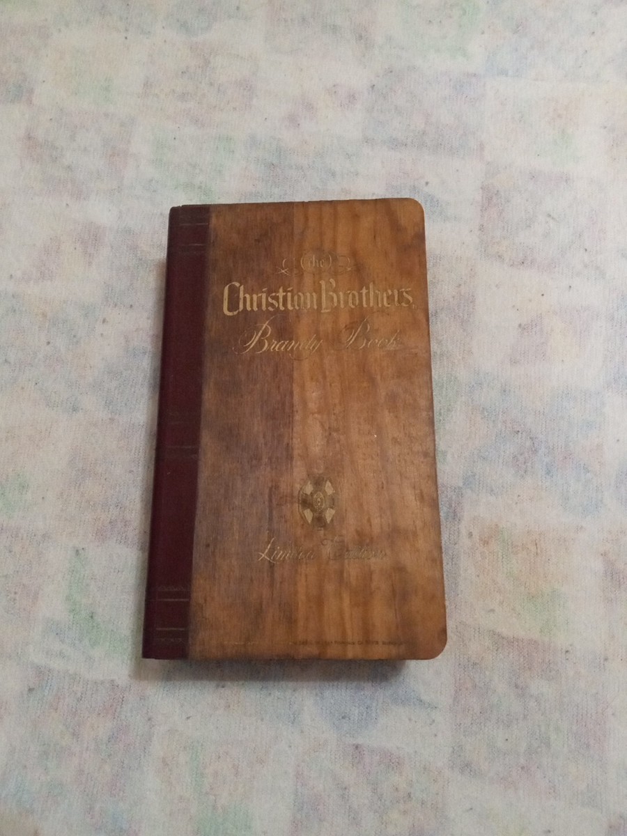 Vintage Christian Bros Brandy Book Wooden Box Complete With 7