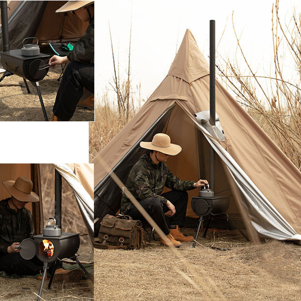 Wood Burning Stove Portable Stove Pipe Tent Camping Outdoor Camping Camp  Yurts | eBay