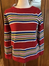 Ralph Lauren Women s Sweater Knitted Multicolor Striped Size Petite New W/ Tags