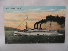 VINTAGE POSTCARD S.S. PRINCESS VICTORIA OPERATING NEAR SEATTLE WASHINGTON 1911