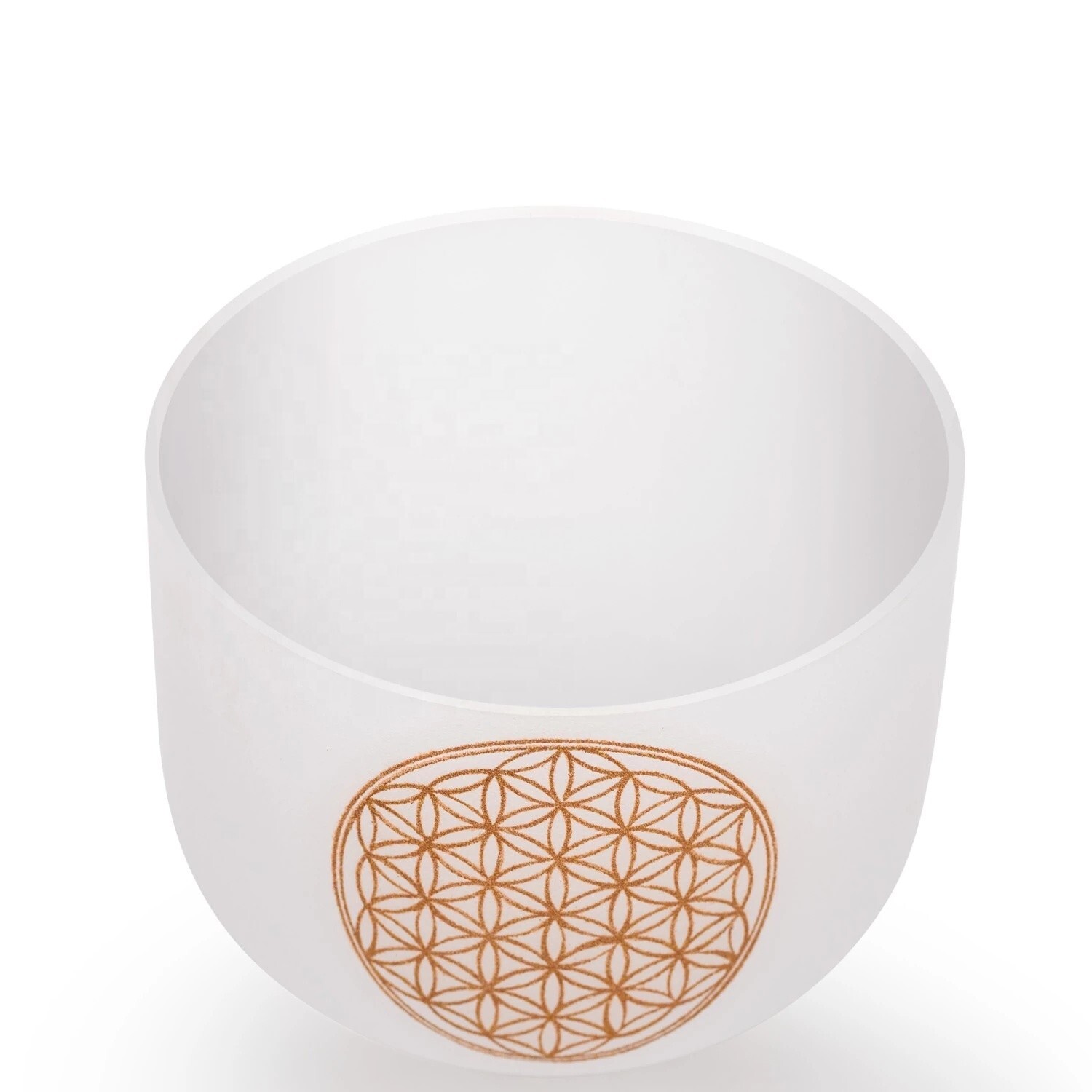 528Hz 8 Inch Chakra Crystal Singing Bowl C Note with Life Flower with