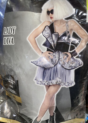 Disco Babe Lady Diva Costume Lady Gaga Costume Sparkle Size Small 6-8 | eBay