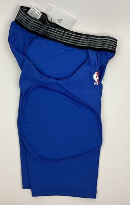 Nike Pro Hyperstrong NBA Basketball Padded Compression Shorts Blue 2XL Tall Read