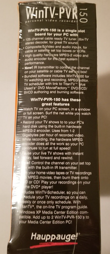 Hauppauge WinTV-PVR150 PCI Card HardPVR IR Blaster Personal Video Recorder New - Picture 4 of 5