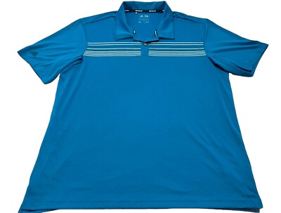 Golf Shirt Men's Extra Large XL Blue Adidas Climacool Polo Casual Sports  Wear