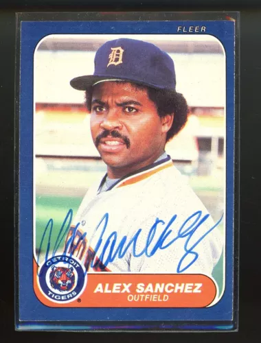 1986 Fleer ALEX ALEJANDRO SANCHEZ Signed Card auto autograph TIGERS #236