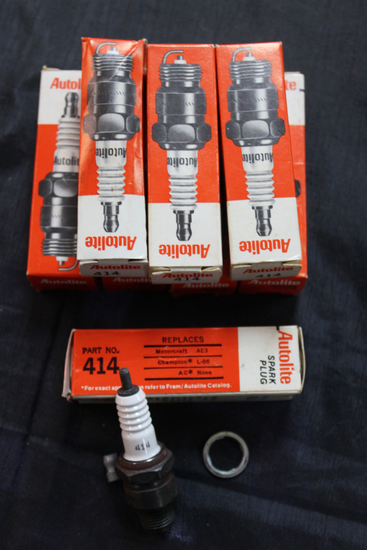 NOS Autolite Spark Plug 414 Eight Pack C-3