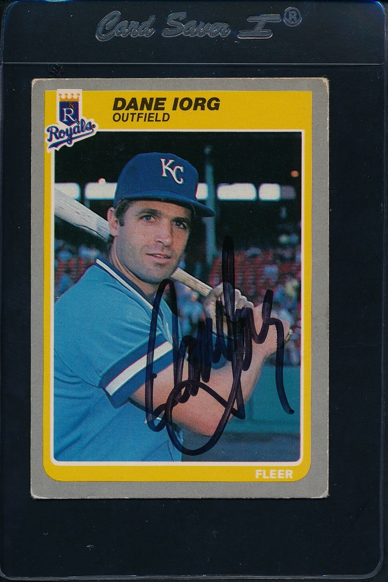 1985 Fleer #204 Dane Iorg Royals Signed Auto *28825 | eBay
