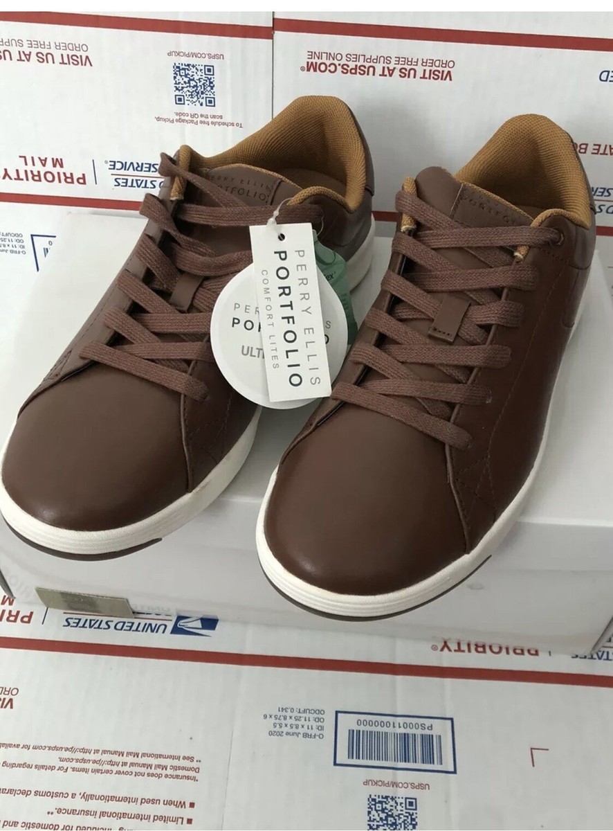 NIB!!PERRY ELLIS PORTFOLIO ULTRAFOAM Brown Men Size