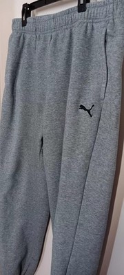 Puma Logo Gray Draw String Elastic Ankles  Sweat Pants Mens Large 32w X 29L