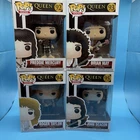 Funko Pop Rocks Queen Complete Band Set #92-95 Freddie Brian Roger John