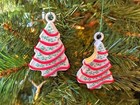 Christmas Tree Cake Ornaments with Hooks – Festive Plastic Decorations