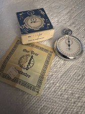 Vintage Chesterfield Stop Watch In Original Box Swiss Made Berco NY