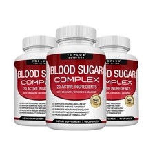 3 Pack Blood Sugar Complex w/ Cinnamon, Chromium  Mulberry 60 Capsules