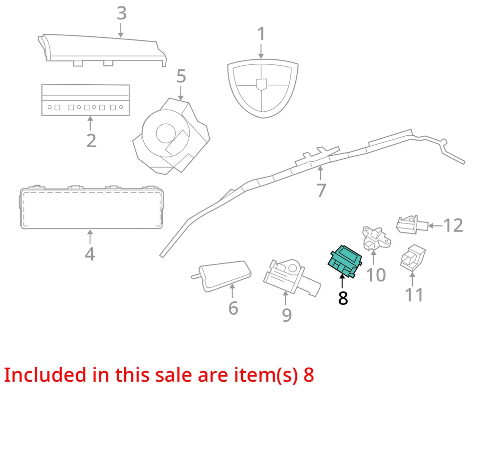 Unidad de módulo de control de bolsa de aire airbag Chrysler Town & Country 2014 2015 2016 OEM Foto 4 de 4
